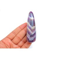 Natürlicher Chevron Amethyst Kristall Zauberstab, Natürlicher Kristall, Turmspitze von SadiqGemsandMinerals