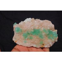 Natürlicher Grüner Apophyllite in Stilbit, Grüner Crystal Cluster, Überträgt Universelle Energie Öffnen Sie Das Herzchakra, Dekorativer Stein von SadiqGemsandMinerals