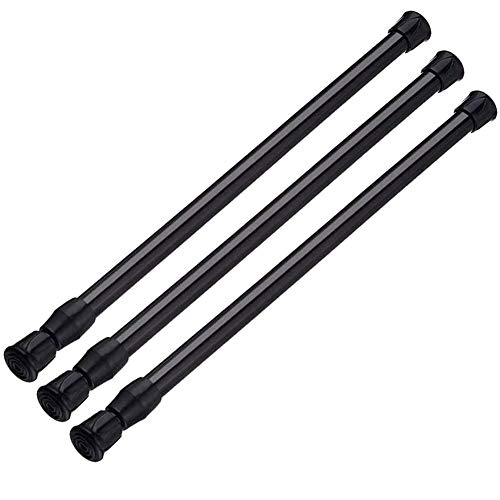 Sadkyer 3PCS Spring Curtain Rods 16 to 28 Inch Tension Rod Spring Curtain Rod Adjustable Curtain Rod Expandable Curtain Rod von Sadkyer
