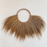 Boho Wanddekoration Wandbehang Raya Polos Aus Palmenfasern von SaeHomeDecor