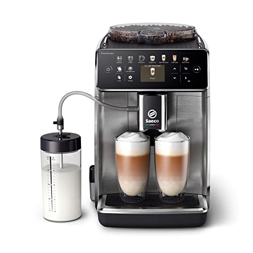 Saeco GranAroma Kaffeevollautomat – 16 Kaffeespezialitäten, Intuitives Farbdisplay, 6 Benutzerprofile, Keramikmahlwerk‎,1.2 Liter,38.3 x 26.2 x 44.8 cm (SM6585/00) von Philips Domestic Appliances