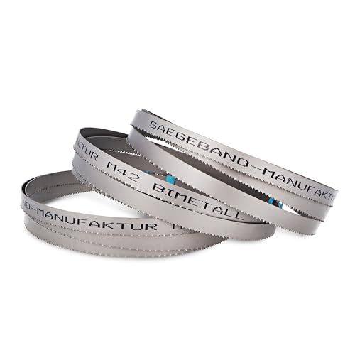 3er Pack Premium M42 HSS Bimetall Sägeband 1330 x 13 x 0,65 mm mit 10/14 ZpZ - Bandsägeblatt - Sägeblatt für Metall, Stahl, Alu, NE-Metalle Leichtmetalllegierungen 3er Pack Premium M42 HSS Bimetall Sägeband 1330 x 13 x 0,65 mm mit 10/14 ZpZ - Bandsägeblatt - Sägeblatt für Metall, Stahl, Alu, NE-Metalle Leichtmetalllegierungen von Sägeband-Manufaktur