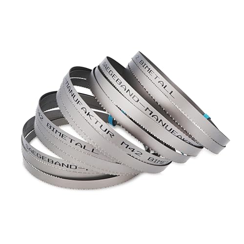 5er Pack Premium M42 HSS Bimetall Sägeband 1638 x 13 x 0,65 mm mit 6/10 ZpZ - Bandsägeblatt - Sägeblatt für Metall, Stahl, Alu, NE-Metalle Leichtmetalllegierungen 5er Pack Premium M42 HSS Bimetall Sägeband 1638 x 13 x 0,65 mm mit 6/10 ZpZ - Bandsägeblatt - Sägeblatt für Metall, Stahl, Alu, NE-Metalle Leichtmetalllegierungen von Sägeband-Manufaktur
