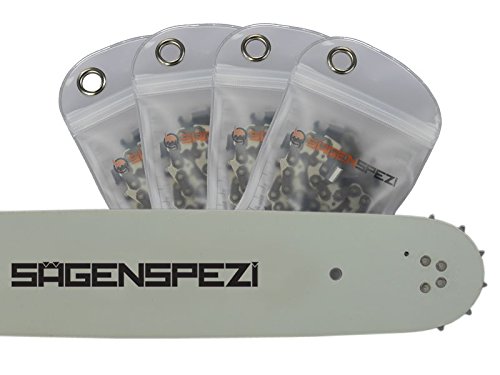 30cm Sägenspezi Schwert-Set Drive mit 4 Halbmeißelketten 3/8"PMM 44TG 1,1mm passend für Stihl MSA 160 MSA160 NP Niedrigprofil Ketten von Sägenspezi