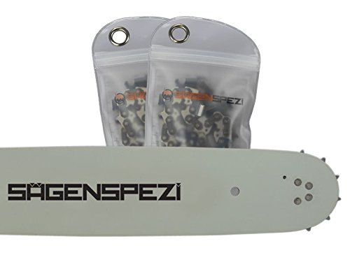 50cm Sägenspezi Schwert-Set Drive mit 2 Vollmeißelketten .325" 78TG 1,3mm passend für Husqvarna 543 XP von Sägenspezi