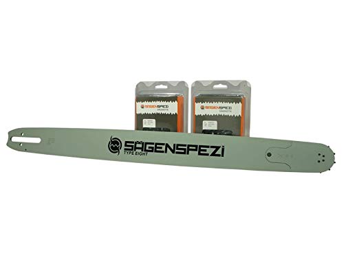 53cm Sägenspezi Schwert-Set Solid Drive mit 2 Halbmeißelketten .404" 70TG 1,6mm passend für Stihl 070 090 AV Contra von Sägenspezi