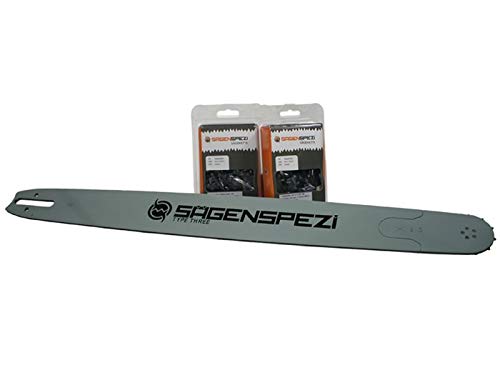63cm Sägenspezi Schwert-Set Solid Drive mit 2 Halbmeißelketten 3/8" 84TG 1,6mm passend für Stihl MS500i MS 500 i von Sägenspezi
