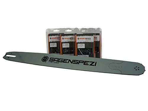 90cm Sägenspezi Schwert-Set Solid Drive mit 4 Halbmeißelketten 3/8" 114TG 1,6mm passend für Stihl MS661 MS 661 von Sägenspezi