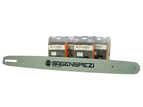 90cm Sägenspezi Schwert-Set Solid Drive mit 4 Vollmeißelketten .404" 106TG 1,6mm passend für Stihl 070 090 Contra von Sägenspezi