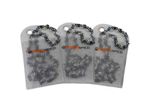 SÄGENSPEZI Set 3x Sägekette 3/8 1,6 mm 60 TG Hartmetall Kettenkonfigurator Ersatzkette passend für fast alle Kettensägen-Modelle von Sägenspezi
