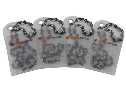 SÄGENSPEZI Set 4x Sägekette .404 Harvester 2,0 mm 72 TG Halbmeißel Kettenkonfigurator Ersatzkette passend für fast alle Kettensägen-Modelle von Sägenspezi