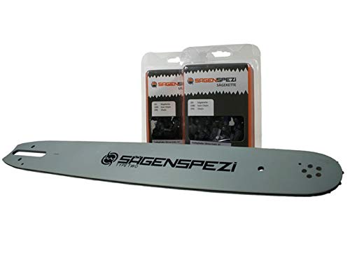 37cm Sägenspezi Schwert-Set Drive mit 2 Vollmeißelketten .325" 62TG 1,6mm passend für Stihl 026 MS 260 MS260 von Sägenspezi