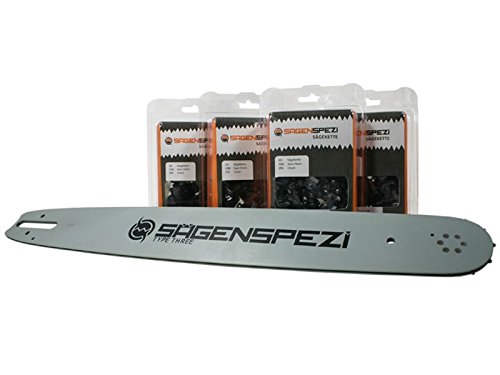 40cm Sägenspezi Schwert-Set Drive mit 4 Vollmeißelketten 3/8" 60TG 1,6mm passend für Stihl MS310 MS 310 von Sägenspezi