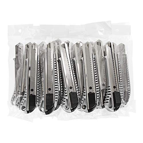 100 Stk Alu-Cuttermesser 18mm Alu-Cutter Aluminium-Cutter Druckguss Cutter Messer Teppichmesser Kartonmesser von Saekulum