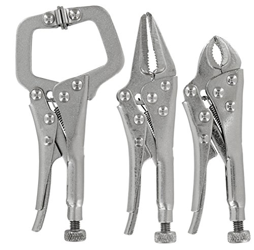 3 tlg Gripzange Set Langbeck Zange Schweißerzange Feststellzange Klemmzange Mini Gripzangen Satz Schweisserzange Bügelgripzange Minizangen Fixierzange von Saekulum