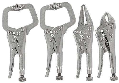 4 tlg Gripzange Set Langbeckzange Schweißerzange Feststellzange Klemmzange Satz von Saekulum