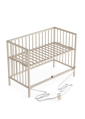 Sämann Baby Beistellbett 60x120 cm - nutzbar von 0 bis 4 Jahre - umbaubar zum Babybett - Gurtsystem & höhenverstellbar für alle Betten (ohne Matratze, Sahara dust) von Sämann