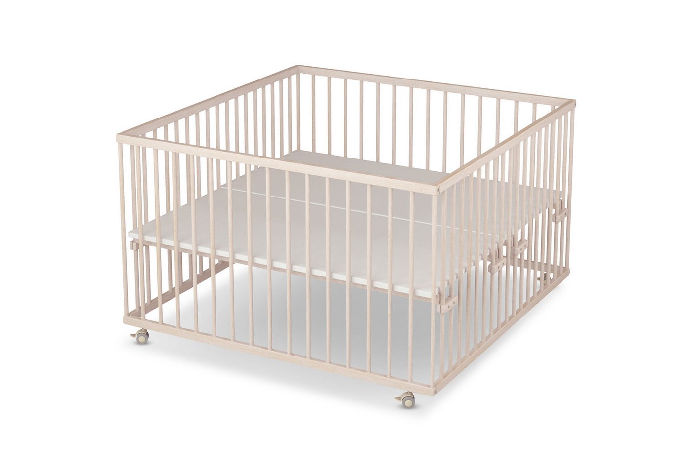 Sämann Babybett Laufgitter 120x120 cm natur Premium Kollektion Laufstall für Babys von Sämann