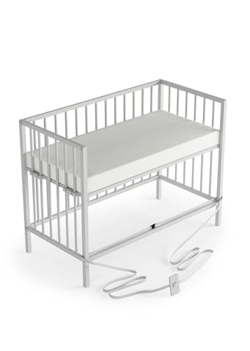 Sämann Beistellbett Dreamy 60x120 cm mit Matratze & Umbauseite - Beistellbett 4 in 1 Juniorbett - umbaubar zu Babybett - Beistellbett aus Buchenholz weiß von Sämann