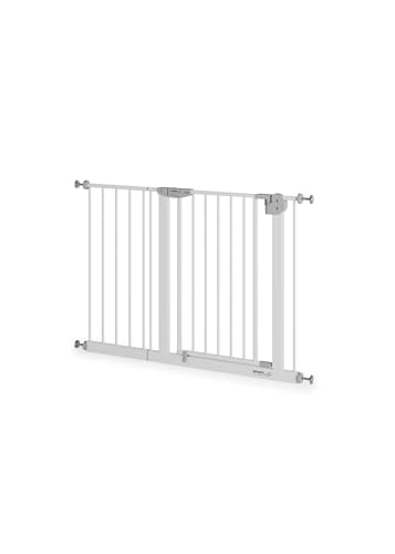 Sämann Türschutzgitter & Treppenschutzgitter zum Klemmen ohne Bohren - für Öffnungen von 75-145 cm - selbstschließendes Absperrgitter mit wahlweiser Verlängerung (105-115 cm mit Y-Spindel) von Sämann
