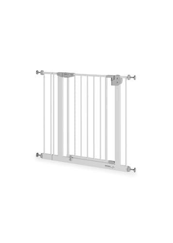 Sämann Türschutzgitter & Treppenschutzgitter zum Klemmen ohne Bohren | selbstschließendes Absperrgitter mit Verlängerung | Absperrgitter | (84-95 cm, Y-Spindel Form) von Sämann