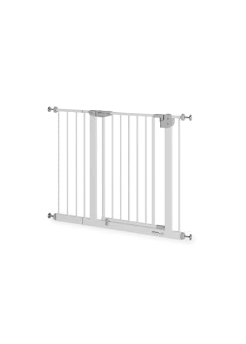 Sämann Türschutzgitter & Treppenschutzgitter zum Klemmen ohne Bohren - für Öffnungen von 75-145 cm - selbstschließendes Absperrgitter mit wahlweiser Verlängerung (95-105 cm mit Y-Spindel) von Sämann
