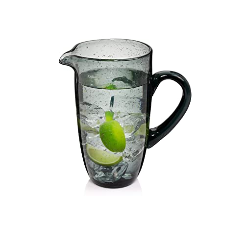 Sänger | Wasserkrug London 1,15 L, Glaskaraffe Grau mit Griff, Wasserkaraffe Glas spülmaschinenfest, Krug für Eistee und Wasser, Karaffe, Glaskanne, Wasserflasche Glas transparent | 1150 ml von Sänger