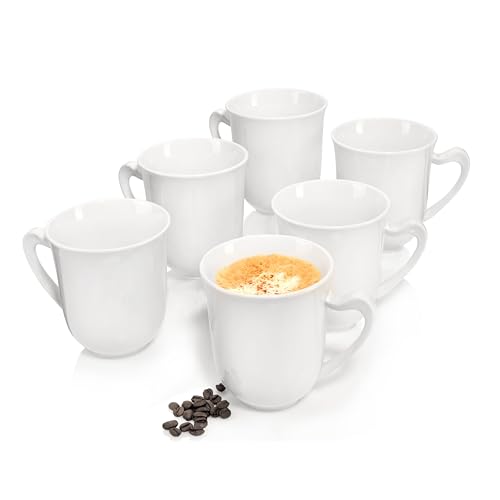 Sänger Kaffeebecher Set Paris 6 teiliges Becher Set für 6 Personen aus Porzellan, Teebecher, erweiterbar, mit Henkel, Alltag, besonderes Frühstück, Brunch, Hochzeit Tassen Set | 330 ml von Sänger