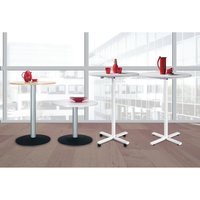 Geramöbel Säulentisch mit Tellerfuß, ØxH 1.000 x 720 mm, weiss von Geramöbel