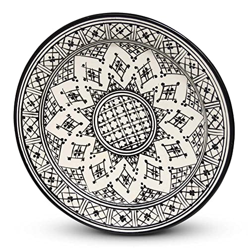 Marokkanische Teller Schwarz Zerbia Ø 35 x 5cm von Safaary