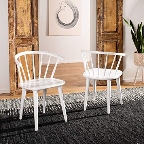 SAFAVIEH Set of 2 Wooden Dining Chairs, in White SAFAVIEH Set of 2 Wooden Dining Chairs, in White von Safavieh
