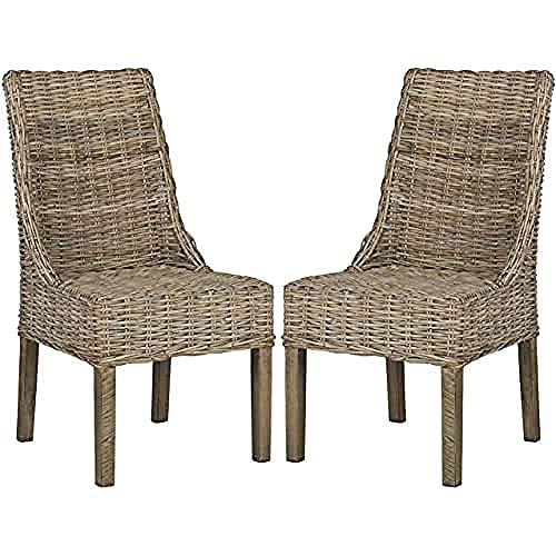 SAFAVIEH 2er Set Rattan Esszimmerstühle, Natürlich, 60 X 50 X 100 von Safavieh