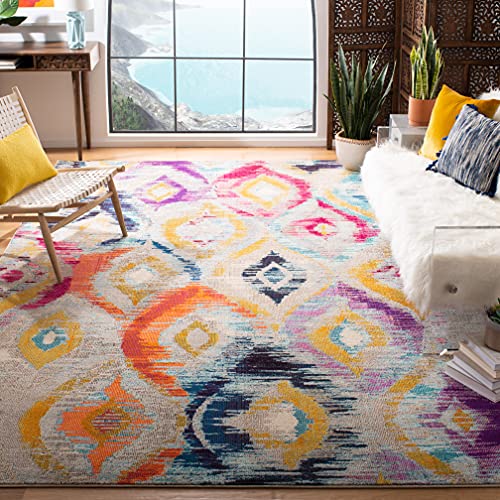 SAFAVIEH Boho Chic Teppich für Wohnzimmer, Esszimmer, Schlafzimmer - Monaco Collection, Kurzer Flor, Multi, 201 X 279 cm von Safavieh