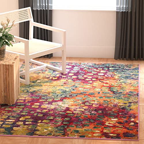 SAFAVIEH Boho Teppich für Wohnzimmer, Esszimmer, Schlafzimmer - Monaco Collection, Kurzer Flor, Pink und Multi, 183 x 244 cm SAFAVIEH Boho Teppich für Wohnzimmer, Esszimmer, Schlafzimmer - Monaco Collection, Kurzer Flor, Pink und Multi, 183 x 244 cm von Safavieh