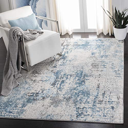 SAFAVIEH Boho Teppich für Wohnzimmer, Esszimmer, Schlafzimmer - Tulum Collection, Kurzer Flor, Elfenbein und Blau, 160 X 229 cm SAFAVIEH Boho Teppich für Wohnzimmer, Esszimmer, Schlafzimmer - Tulum Collection, Kurzer Flor, Elfenbein und Blau, 160 X 229 cm von Safavieh