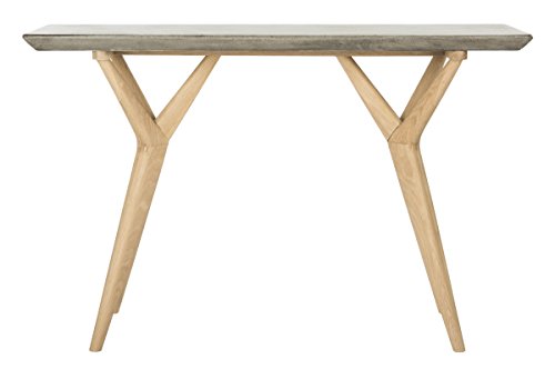 SAFAVIEH Concrete Outdoor Console Table, in Dark Grey, 40 X 120 X 75 von Safavieh