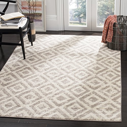 SAFAVIEH Geometrisch Teppich für Wohnzimmer, Esszimmer, Schlafzimmer - Amsterdam Collection, Kurzer Flor, Elfenbein und Lila, 201 X 279 cm SAFAVIEH Geometrisch Teppich für Wohnzimmer, Esszimmer, Schlafzimmer - Amsterdam Collection, Kurzer Flor, Elfenbein und Lila, 201 X 279 cm von Safavieh