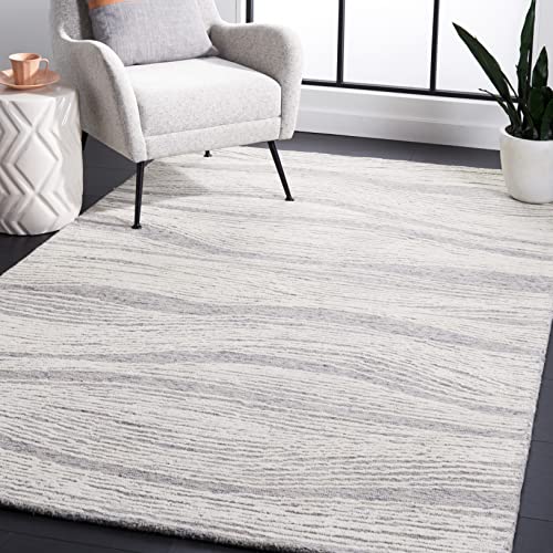 SAFAVIEH Geometrisch Teppich für Wohnzimmer, Esszimmer, Schlafzimmer - Metro Collection, Kurzer Flor, Grau und Elfenbein, 183 X 274 cm SAFAVIEH Geometrisch Teppich für Wohnzimmer, Esszimmer, Schlafzimmer - Metro Collection, Kurzer Flor, Grau und Elfenbein, 183 X 274 cm von Safavieh