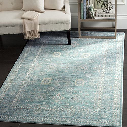 SAFAVIEH Boho Teppich für Wohnzimmer, Esszimmer, Schlafzimmer - Valencia Collection, Kurzer Flor, Alpenblau und Multi, 152 X 244 cm SAFAVIEH Boho Teppich für Wohnzimmer, Esszimmer, Schlafzimmer - Valencia Collection, Kurzer Flor, Alpenblau und Multi, 152 X 244 cm von Safavieh