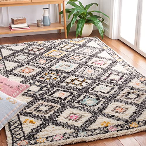 SAFAVIEH Boho Teppich für Wohnzimmer, Esszimmer, Schlafzimmer - Kenya Collection, Hoher Flor, Natürlich und Multi, 152 X 244 cm SAFAVIEH Boho Teppich für Wohnzimmer, Esszimmer, Schlafzimmer - Kenya Collection, Hoher Flor, Natürlich und Multi, 152 X 244 cm von Safavieh