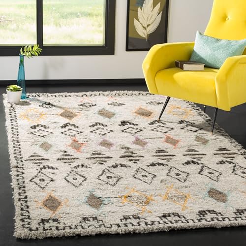 SAFAVIEH Boho Teppich für Wohnzimmer, Esszimmer, Schlafzimmer - Kenya Collection, Hoher Flor, Natürlich und Multi, 183 X 274 cm SAFAVIEH Boho Teppich für Wohnzimmer, Esszimmer, Schlafzimmer - Kenya Collection, Hoher Flor, Natürlich und Multi, 183 X 274 cm von Safavieh