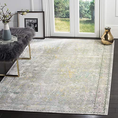 SAFAVIEH Metro-Mod Teppich für Wohnzimmer, Esszimmer, Schlafzimmer - Mystique Collection, Kurzer Flor, Grau und Multi, 244 X 305 cm von Safavieh