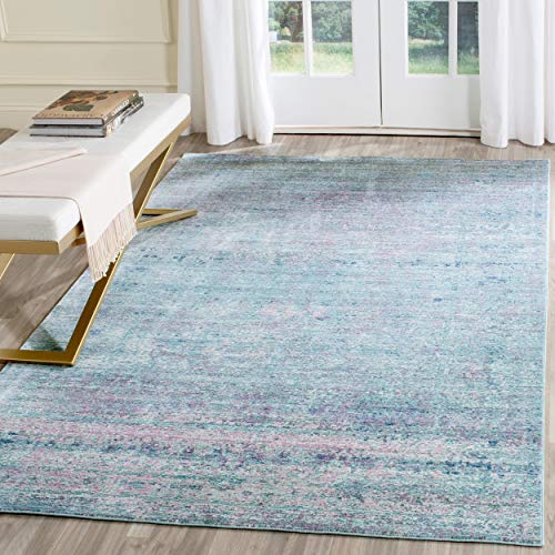 SAFAVIEH Distressed Teppich für Wohnzimmer, Esszimmer, Schlafzimmer - Mystique Collection, Kurzer Flor, Lila und Multi, 152 X 244 cm SAFAVIEH Distressed Teppich für Wohnzimmer, Esszimmer, Schlafzimmer - Mystique Collection, Kurzer Flor, Lila und Multi, 152 X 244 cm von Safavieh