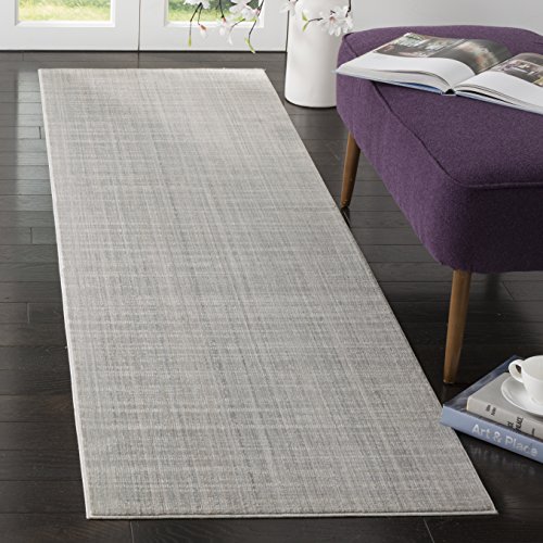 SAFAVIEH Metro-Mod Teppich für Wohnzimmer, Esszimmer, Schlafzimmer - Mystique Collection, Kurzer Flor, Schiefer, 69 X 244 cm von Safavieh