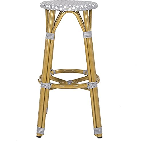 SAFAVIEH Modern Outdoor Barstool, in Grey and White von Safavieh
