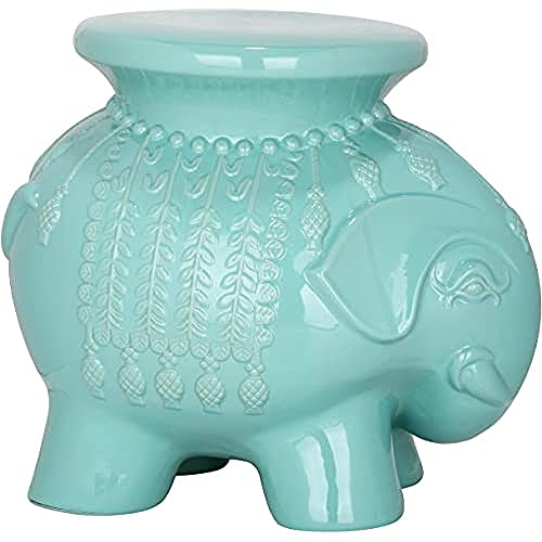 SAFAVIEH Modern Ceramic Garden Stool, in Robins Egg Blue, 35 X 50 X 45 von Safavieh