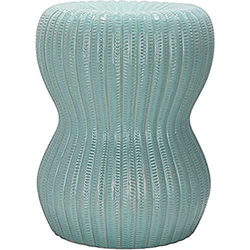 SAFAVIEH Modern Keramik Gartenhocker, Rotkehlchen-Ei-Blau, 40 X 40 X 50 von Safavieh