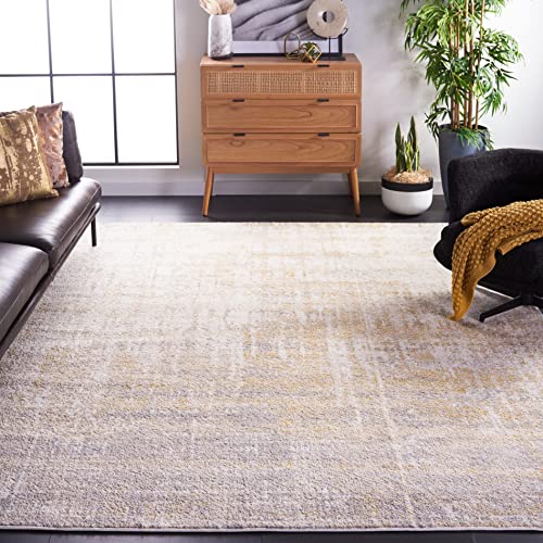 SAFAVIEH Modern Teppich für Wohnzimmer, Esszimmer, Schlafzimmer - Adirondack Collection, Kurzer Flor, Silber und Elfenbein, 183 X 183 cm SAFAVIEH Modern Teppich für Wohnzimmer, Esszimmer, Schlafzimmer - Adirondack Collection, Kurzer Flor, Silber und Elfenbein, 183 X 183 cm von Safavieh