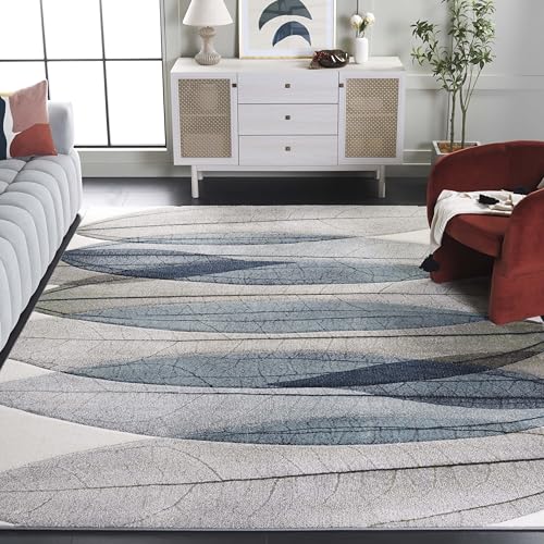 SAFAVIEH Modern Teppich für Wohnzimmer, Esszimmer, Schlafzimmer - Hollywood Collection, Kurzer Flor, Elfenbein und Blaugrün, 244 X 305 cm SAFAVIEH Modern Teppich für Wohnzimmer, Esszimmer, Schlafzimmer - Hollywood Collection, Kurzer Flor, Elfenbein und Blaugrün, 244 X 305 cm von Safavieh