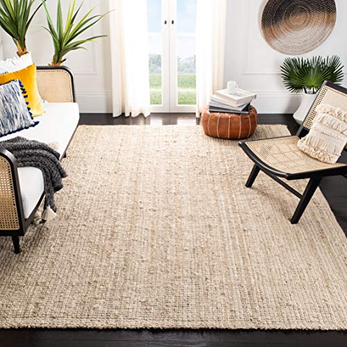 SAFAVIEH Naturfaser Teppich für Wohnzimmer, Esszimmer, Schlafzimmer - Natural Fiber Collection, Kurzer Flor, Elfenbein, 244 X 305 cm von Safavieh